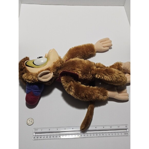 Disney Store Aladdin Abu Monkey Rubber Face Plush 18" Stuffed Animal Vintage Toy - Picture 2 of 11